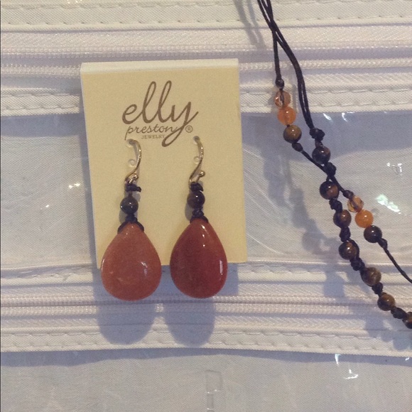 Set-Boho Layered Necklace and Earrings - Picture 3 of 8